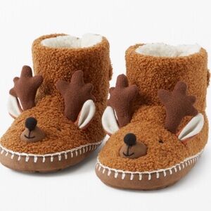 Hanna Andersson Critter Slippers By Hanna Reindeer Size 13-1 Youth